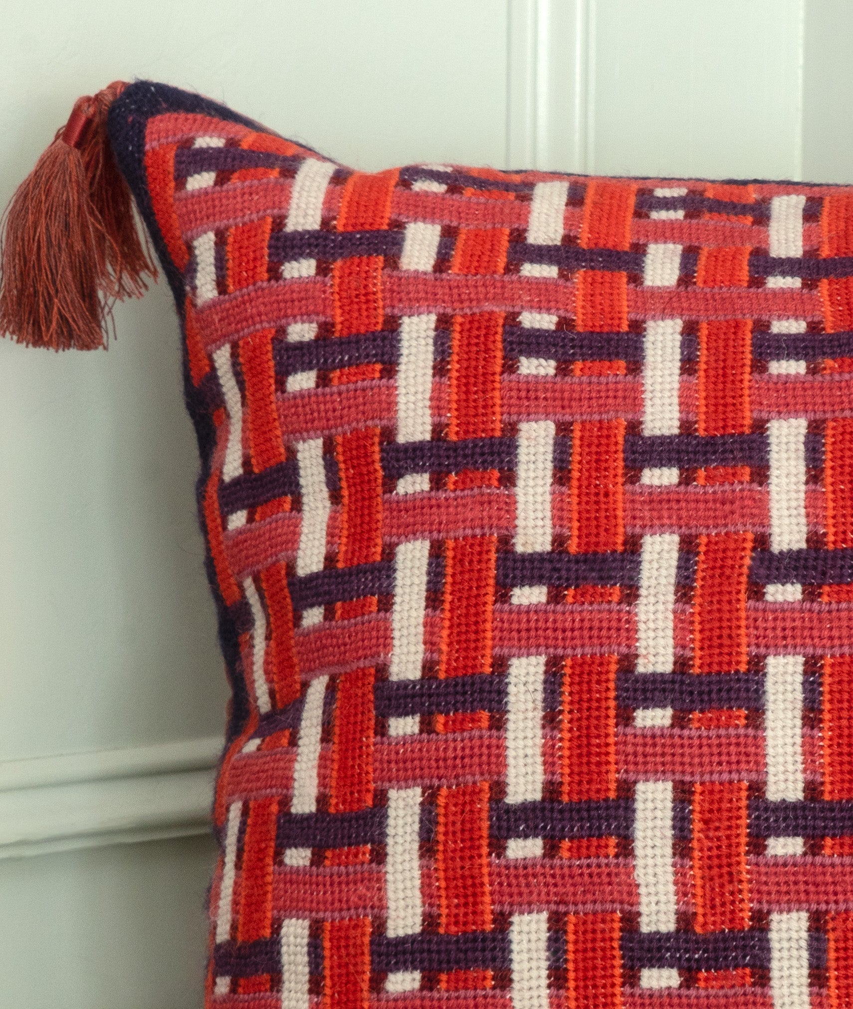 Broderikit Basketweave Autumn Throw Pillow