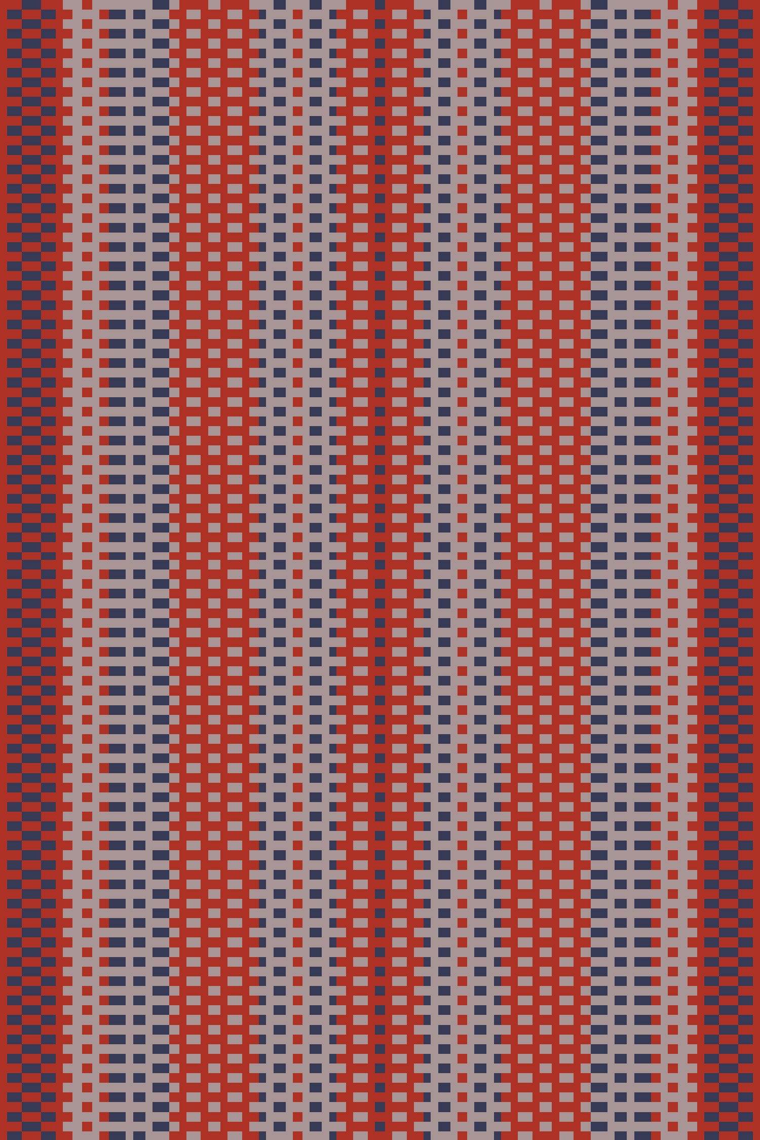 GLOWB Rips Rug Stair Runner Lingonberry Blue Handmade Custom Rug