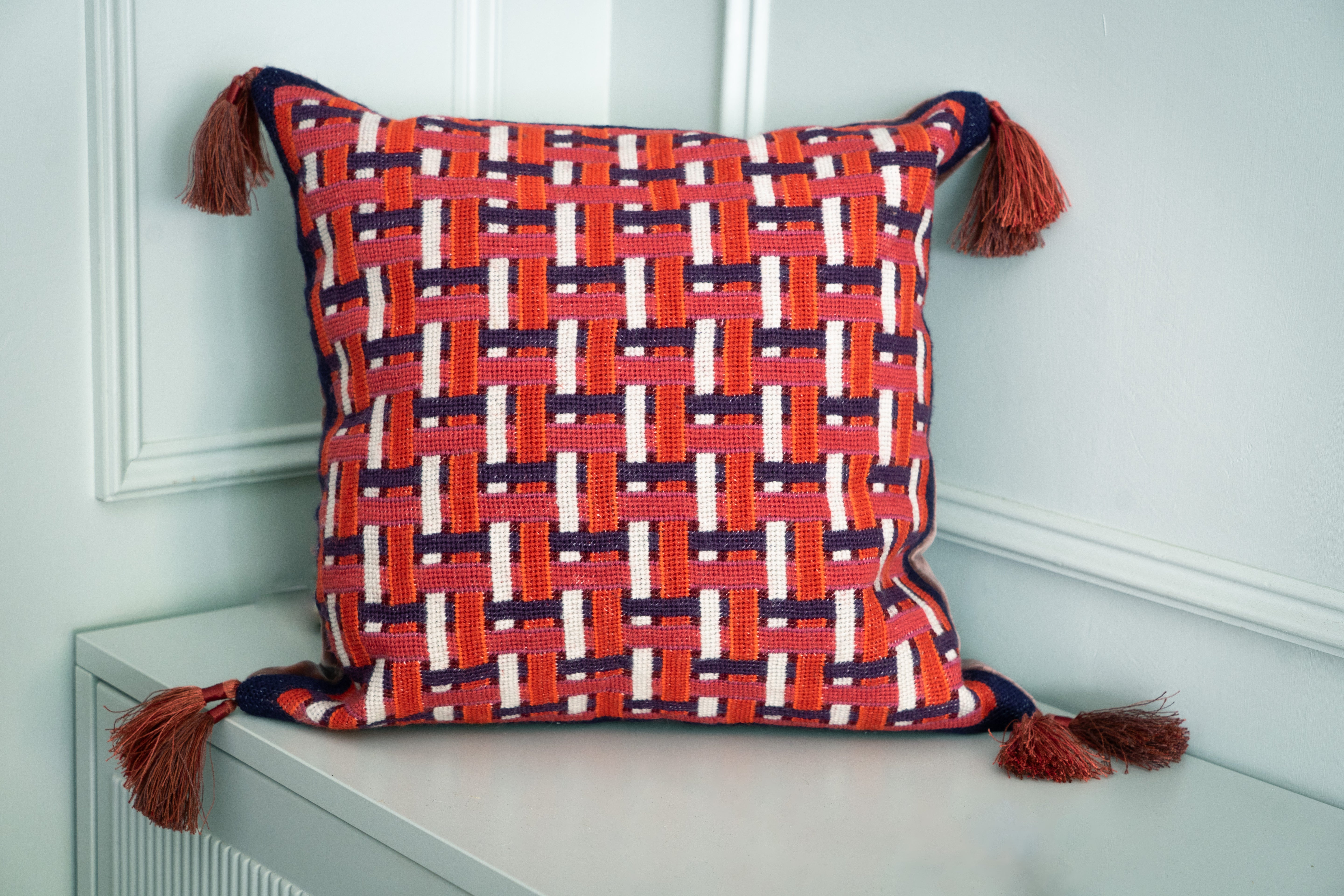 Broderikit Basketweave Autumn Throw Pillow